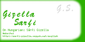 gizella sarfi business card